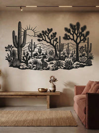 Desert Cactus Metal Wall Art