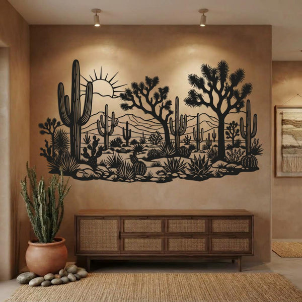 Desert Cactus Metal Wall Art