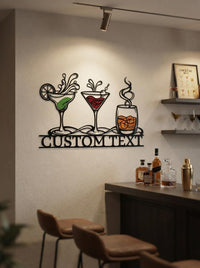 Personalized Cocktail Bar Sign