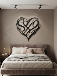 Abstract Heart Metal Wall Art