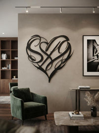 Abstract Heart Metal Wall Art
