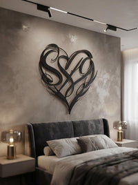 Abstract Heart Metal Wall Art