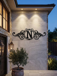 Personalized Monogram Metal Sign