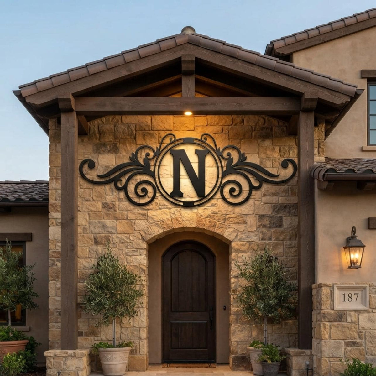 Personalized Monogram Metal Sign