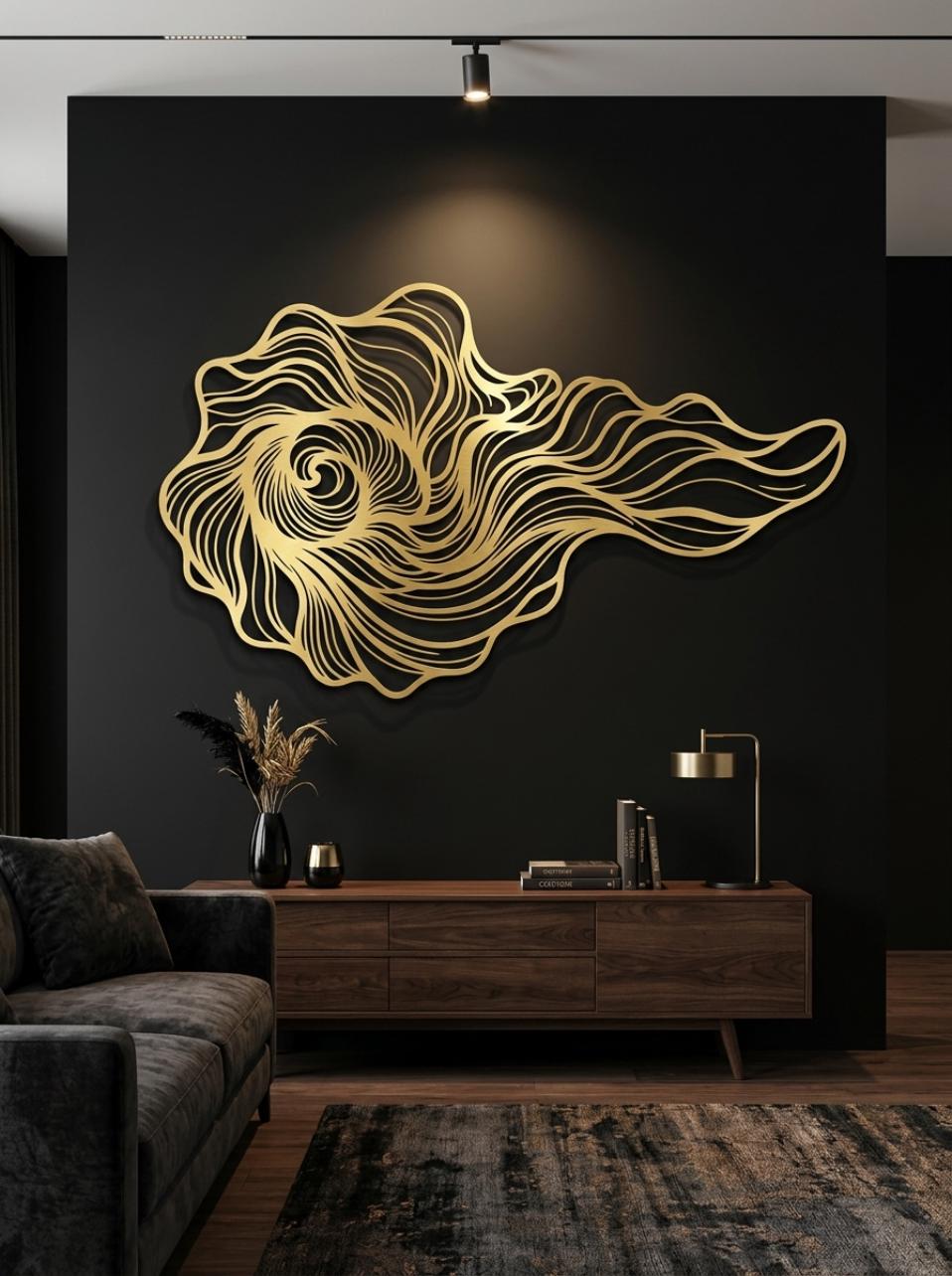 Abstract Conch Shell Wall Art