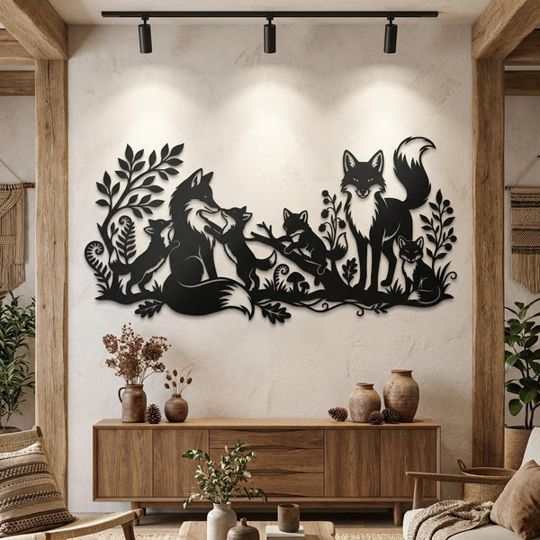 Fox Woodland Metal Wall Art