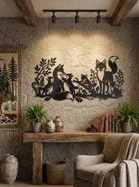 Fox Woodland Metal Wall Art
