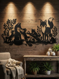 Fox Woodland Metal Wall Art