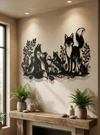 Fox Woodland Metal Wall Art
