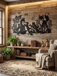 Fox Woodland Metal Wall Art