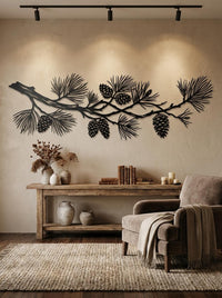 Pine Branch Metal Wall Art