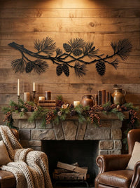 Pine Branch Metal Wall Art