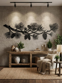 Pine Branch Metal Wall Art