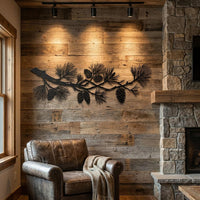Pine Branch Metal Wall Art