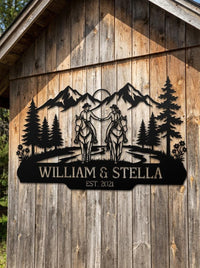 Personalized Horse Couple Sign