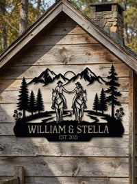 Personalized Horse Couple Sign