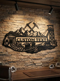Personalized Miner Metal Sign