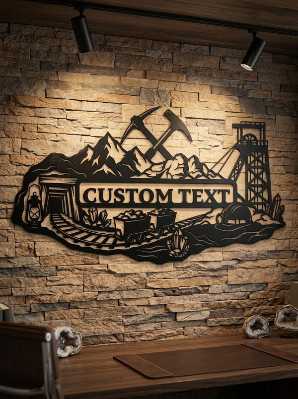 Personalized Miner Metal Sign