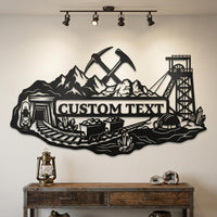 Personalized Miner Metal Sign