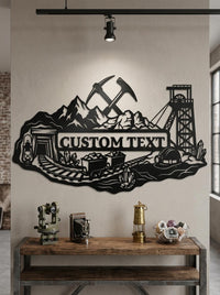 Personalized Miner Metal Sign