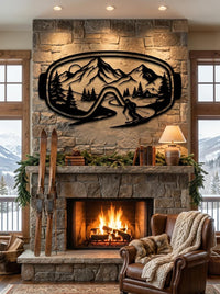 Ski Goggles Metal Wall Art