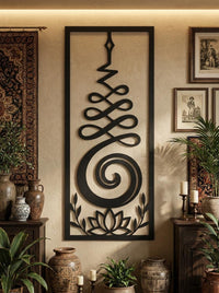 Unalome Lotus Metal Wall Art