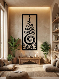 Unalome Lotus Metal Wall Art
