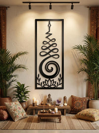 Unalome Lotus Metal Wall Art