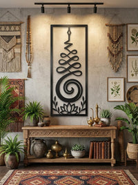 Unalome Lotus Metal Wall Art