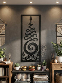Unalome Lotus Metal Wall Art