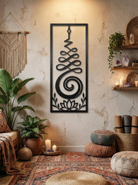 Unalome Lotus Metal Wall Art
