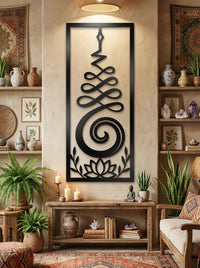 Unalome Lotus Metal Wall Art