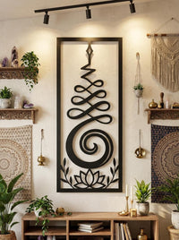 Unalome Lotus Metal Wall Art