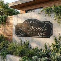 Personalized Family Name Metal Sign