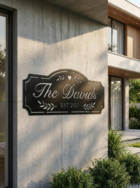 Personalized Family Name Metal Sign