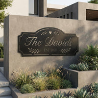 Personalized Family Name Metal Sign