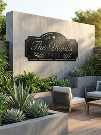 Personalized Family Name Metal Sign