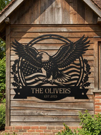 Personalized Eagle Metal Sign