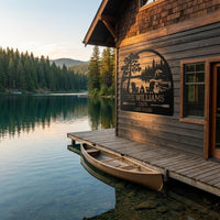 Personalized Lake House Metal Sign