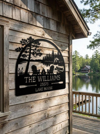 Personalized Lake House Metal Sign