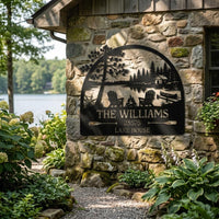 Personalized Lake House Metal Sign