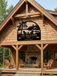Personalized Lake House Metal Sign