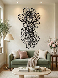 Peony Metal Wall Art