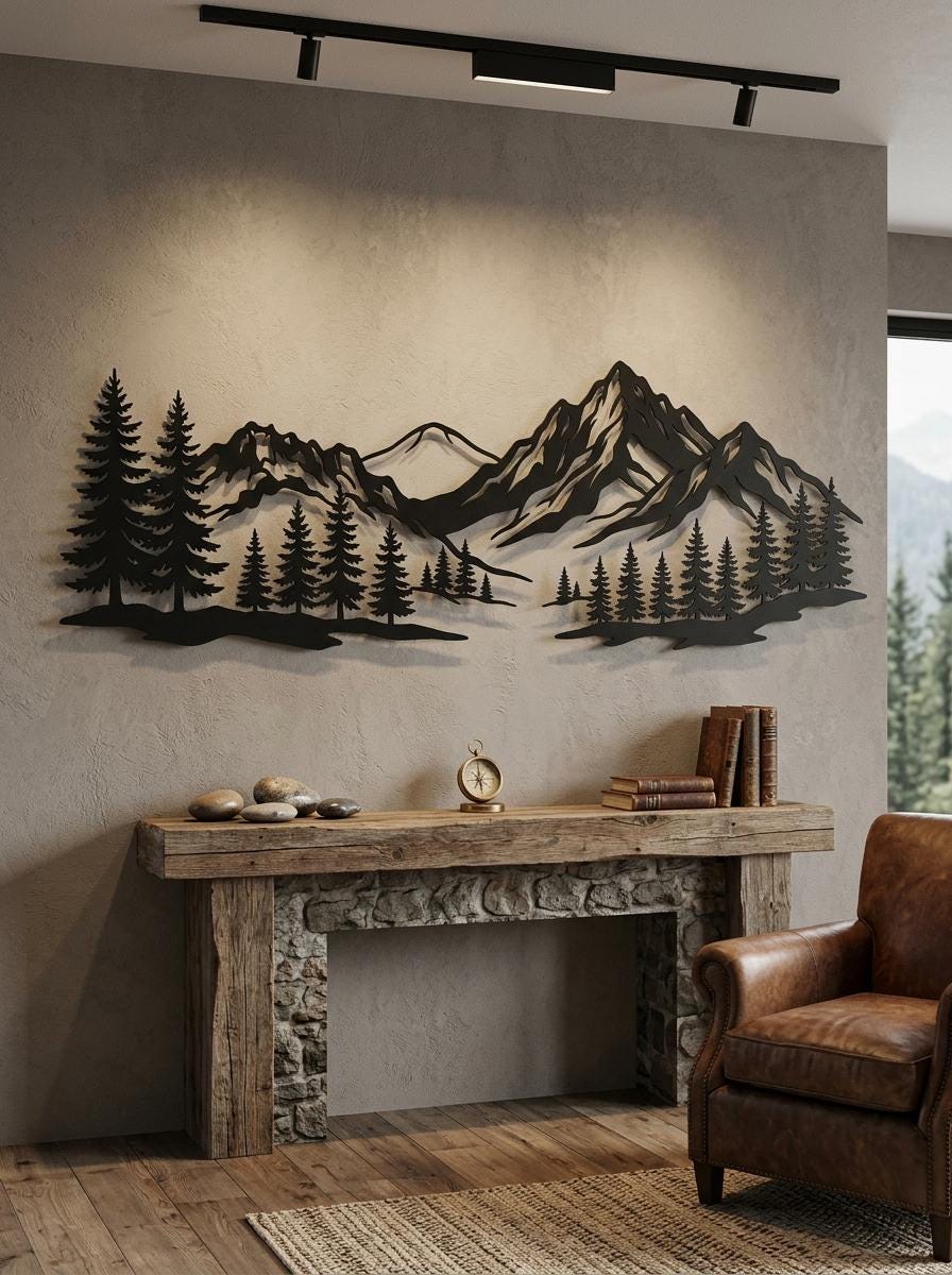 Mountain Range Metal Wall Art
