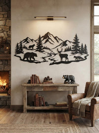 Mountain Wildlife Metal Wall Art