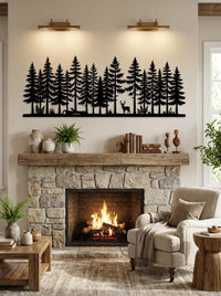 Pine Forest Metal Wall Art