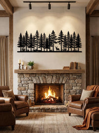 Pine Forest Metal Wall Art