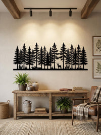 Pine Forest Metal Wall Art