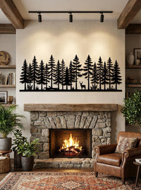 Pine Forest Metal Wall Art