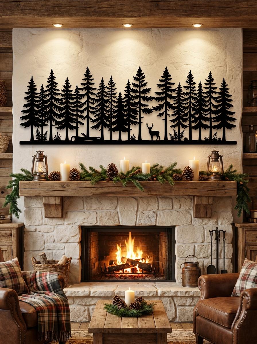 Pine Forest Metal Wall Art